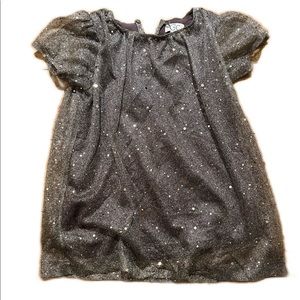 C de c by Cordelia Castelano party top for 6 -8 years old silver with sparkles